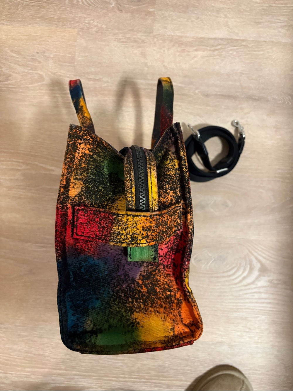 Medium Marc Jacobs Customized The Tote Bag 🌈 Rainbow Splatter - Picture 3 of 10